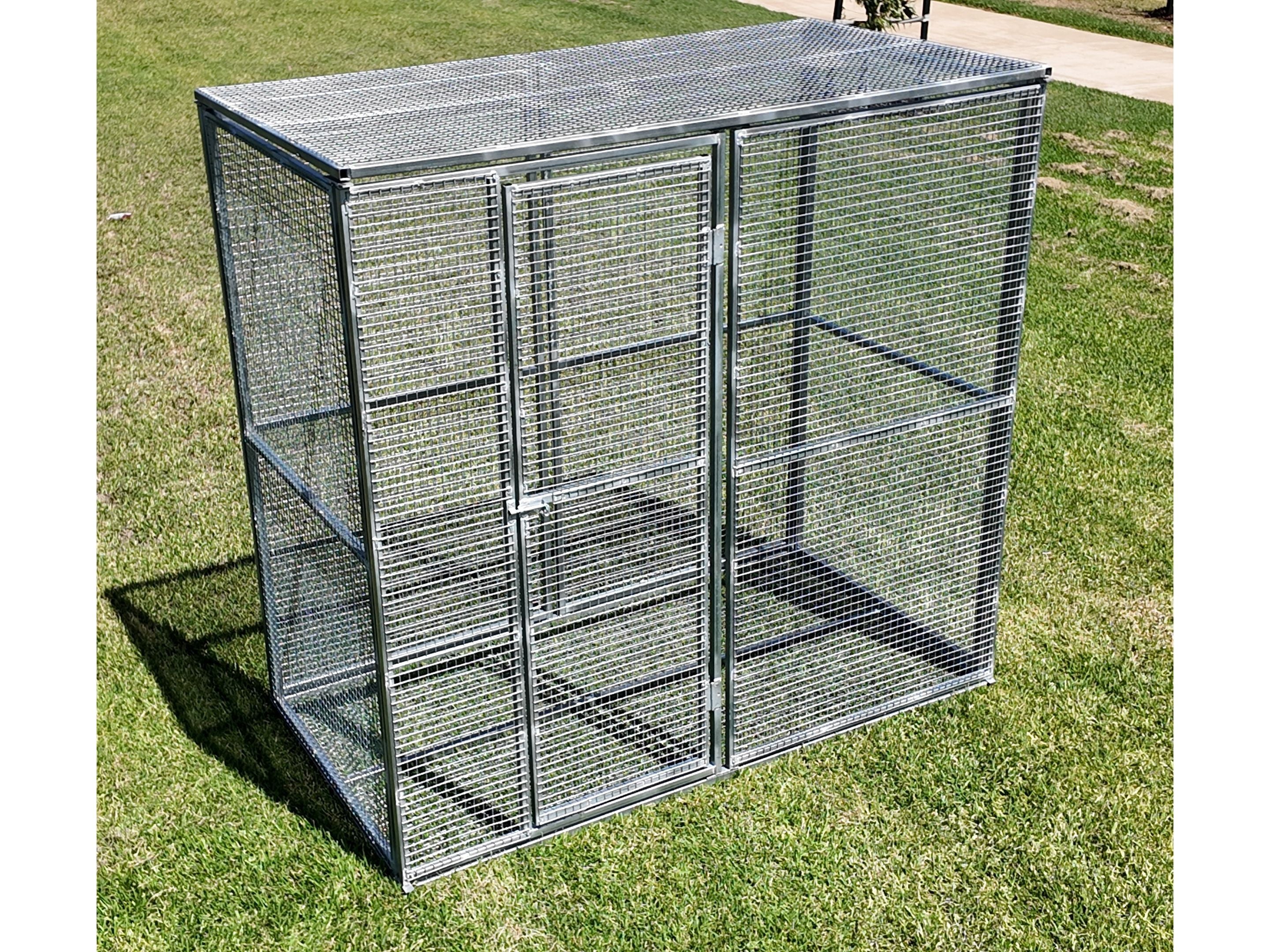 On Sale. $400 Off! Fully enclosed 2m x 1m x 1.85m enclosure with 25mmx25mm panels, gate, roof, and floor.