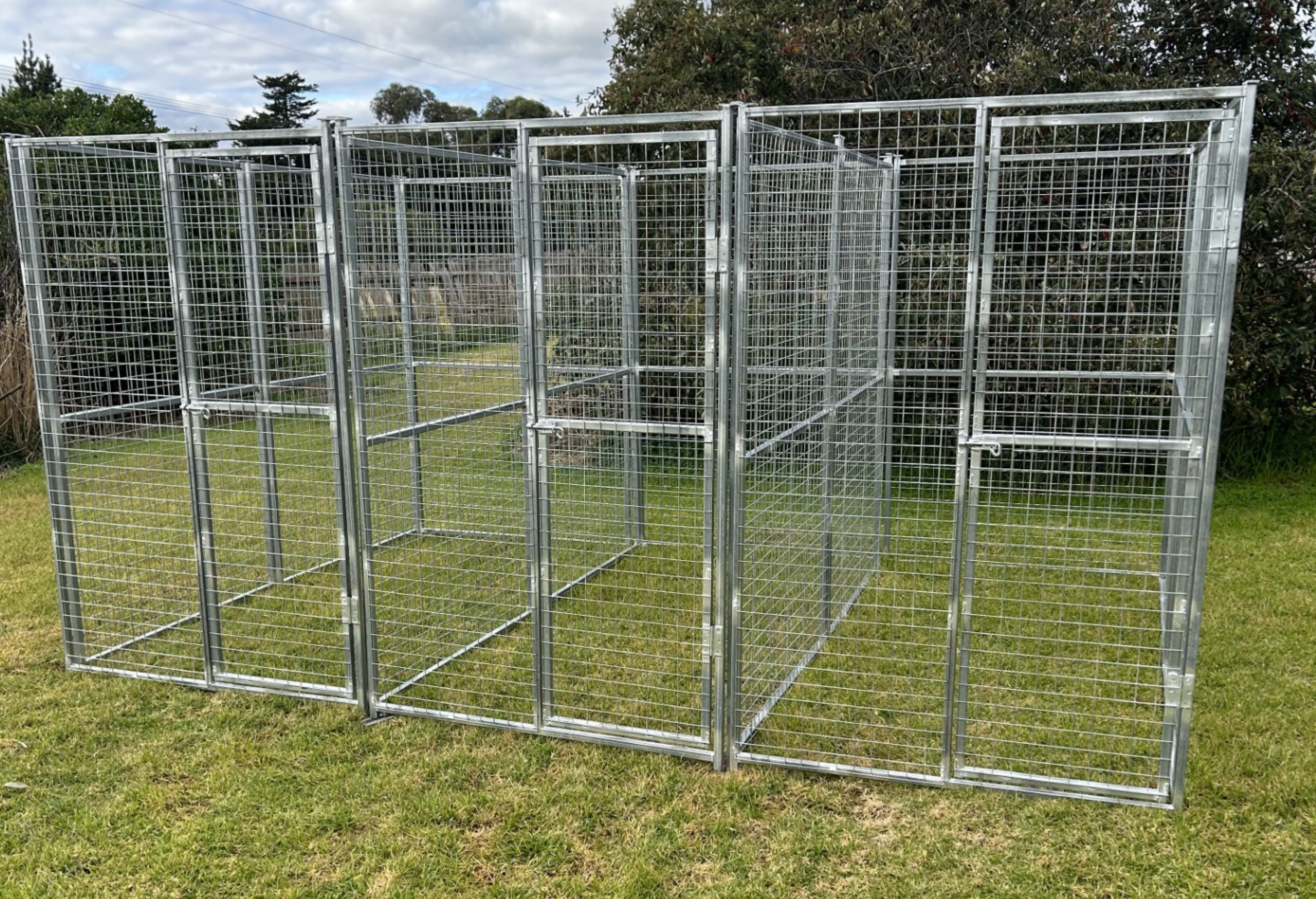3.75m x 2.5m x 1.85m dog/poultry set up with 3 runs