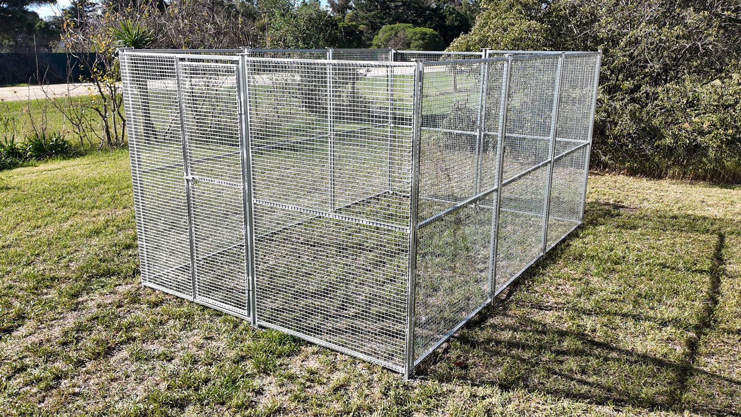 2.5mx3.75mx1.85m Single Dog Run with 25mmx25mm square mesh