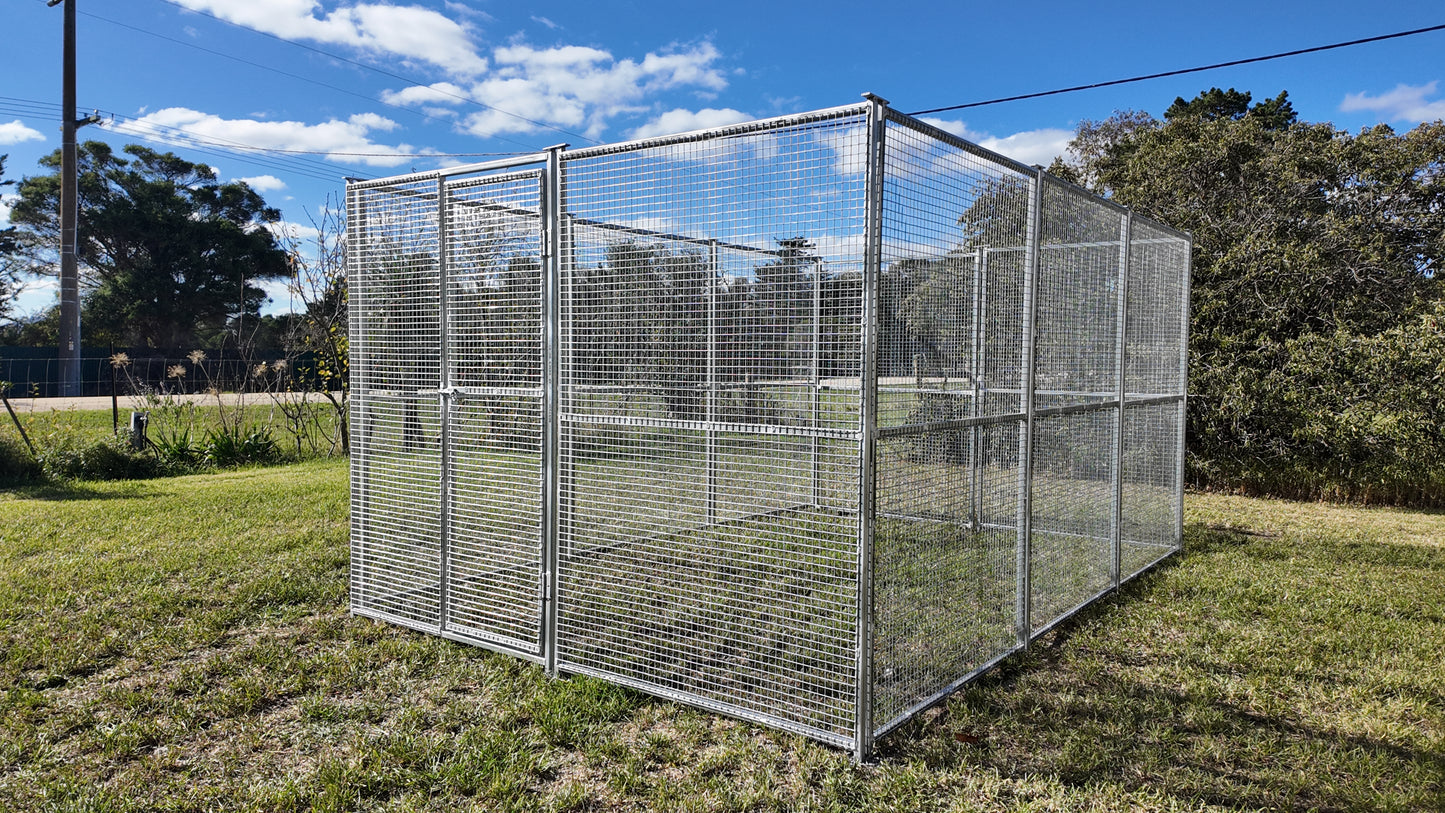 2.5mx3.75mx1.85m Single Dog Run with 25mmx25mm square mesh