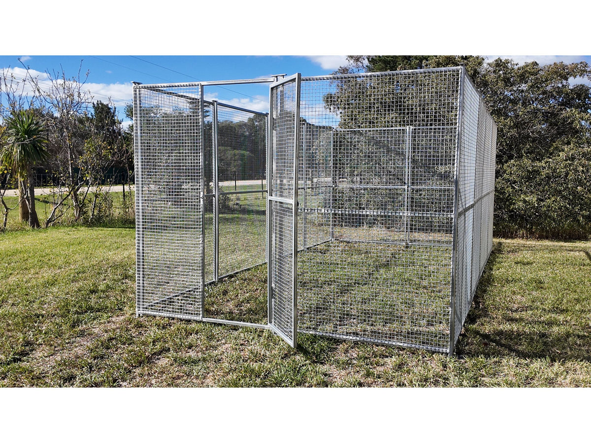 Single Bay 2.5mx5m dog/chicken run with 25mmx25mm mesh – Pet Panels