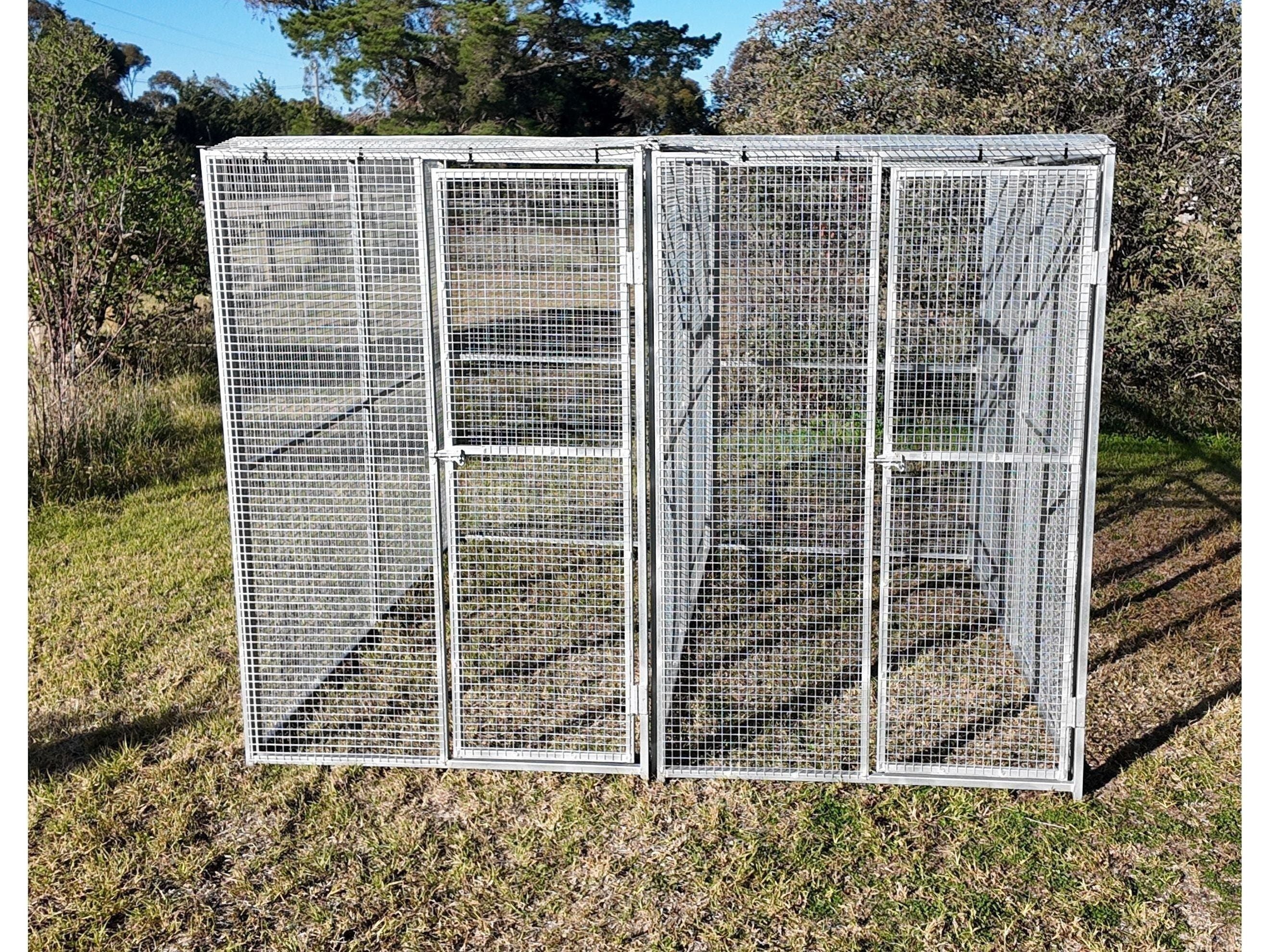 2.5mx2.5mx1.85m Double Dog/Cat/Poultry Run with mesh roof