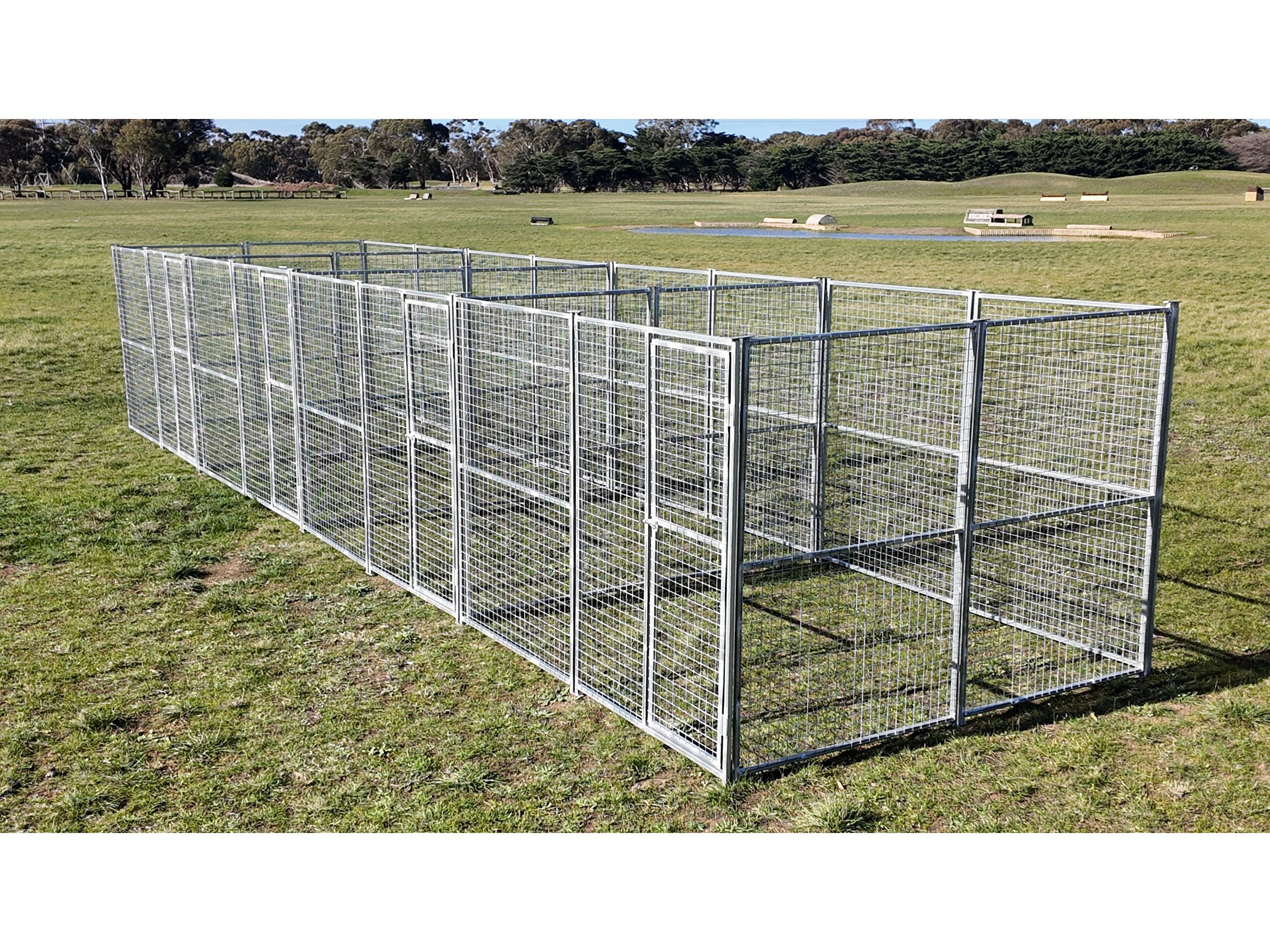 On Sale! Save $300 4 Bay 10m x 2.5m x 1.85m dog/chicken run, 50mm x 50mm x 3mm mesh panels